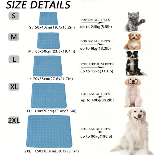 Dog Cooling Mat Summer Pet Cold Bed Extra Large For Small Big Dogs Pet Accessories Cat Durable Blanket Sofa Cat Ice Pad Blanket - PCTXING Pet Toys