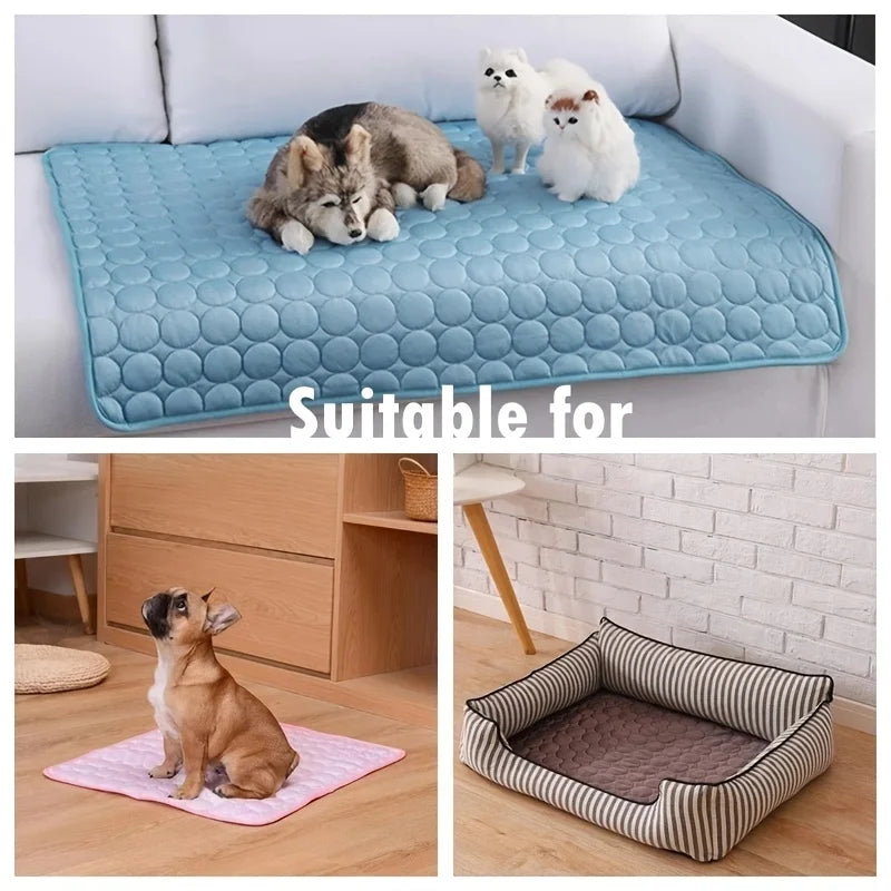 Dog Cooling Mat Summer Pet Cold Bed Extra Large For Small Big Dogs Pet Accessories Cat Durable Blanket Sofa Cat Ice Pad Blanket - PCTXING Pet Toys