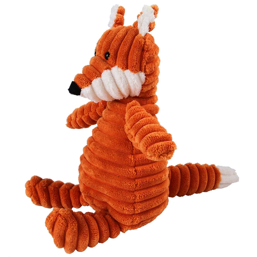 Pet Dog Molar Toy Vent Training Corduroy Monkey Pig Voice Plush Toy Dog Tooth Cleaning Supplie Dog Toys for Large Dogs - PCTXING Pet Toys