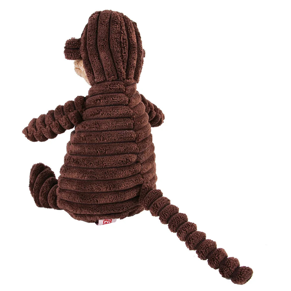 Pet Dog Molar Toy Vent Training Corduroy Monkey Pig Voice Plush Toy Dog Tooth Cleaning Supplie Dog Toys for Large Dogs - PCTXING Pet Toys